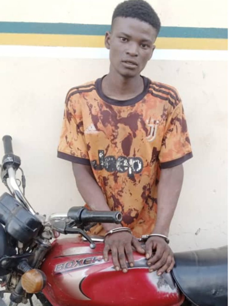 Ogun So Safe Corps Arrest bike thief in Ikpokia LGA