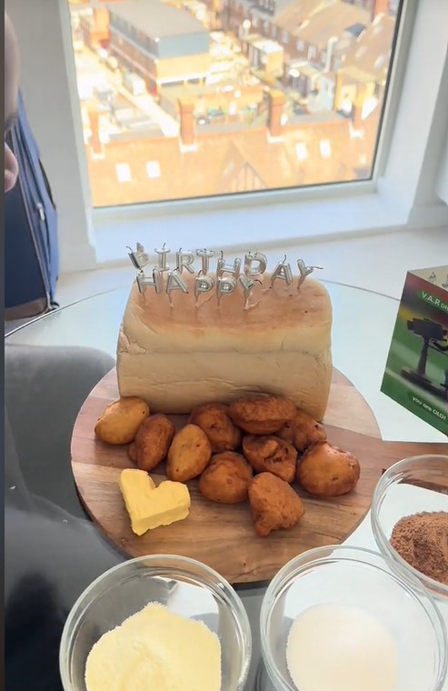 Nigerian man celebrates his birthday with Agege bread, butter, akara (Watch)