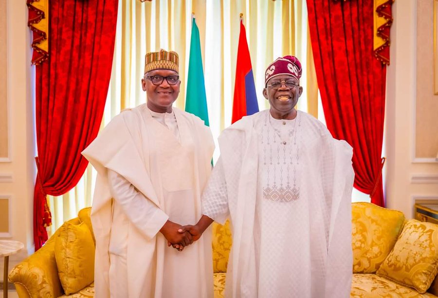 Tinubu Extends Birthday Wishes to Aliko Dangote