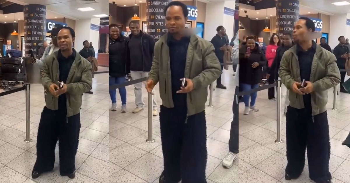 "The biggest comedy show just entered London"- Viral video of clergyman Odumeje arriving in London stirs reactions online (VIDEO)