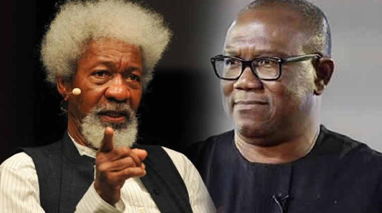 Soyinka Criticizes Peter Obi’s Leadership Qualifications