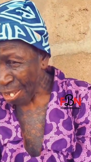 "Grandma was a g@ngster" – Netizens react as boy shows off his grandma's full body tatt00 (WATCH)