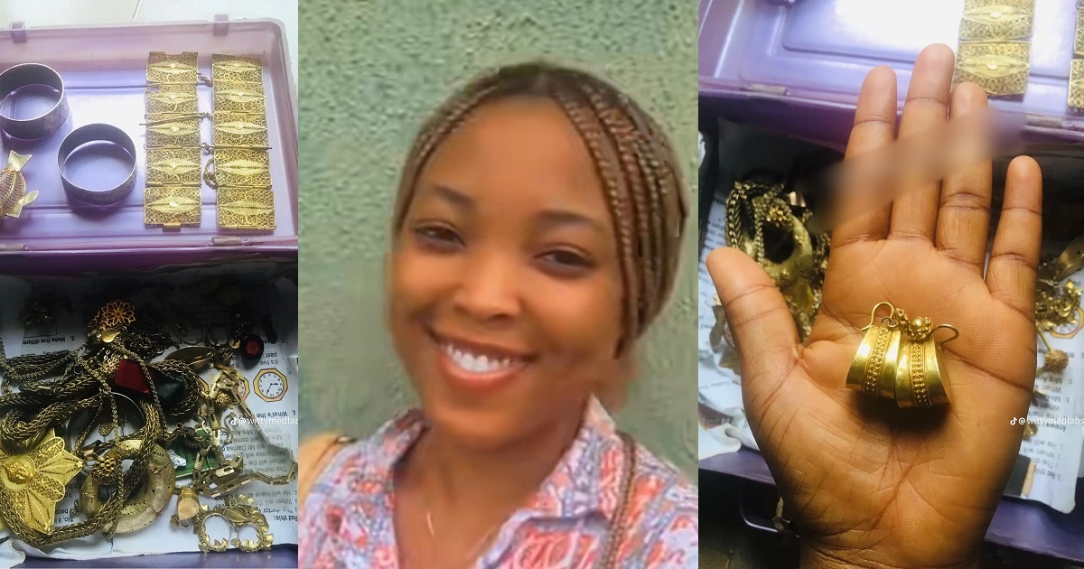 "My grandma no leave any treasure for me.” – Netizens React As Lady Discovers Her Late Grandmother’s Jewelry Box