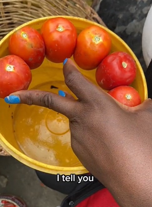 Food vendor shows off the cünning method tomato seller ch£at customers to make sales (WATCH)