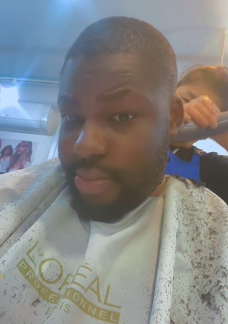 Nigerian Man Shaves Off His Hair After Getting A Goofy Haircut In South Korea (WATCH)