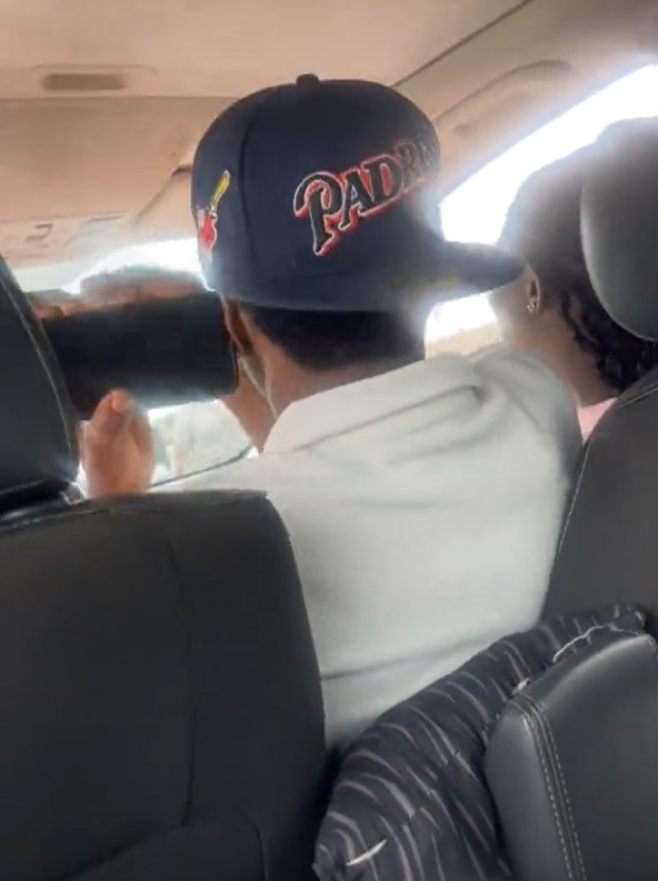 "No gree for anybody" – Reaction as passenger locks horn over their music choice (VIDEO)