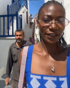 Nigerian model raises al@rm after discovering a st@lker while walking on the street of Mykonos, Greece (VIDEO)