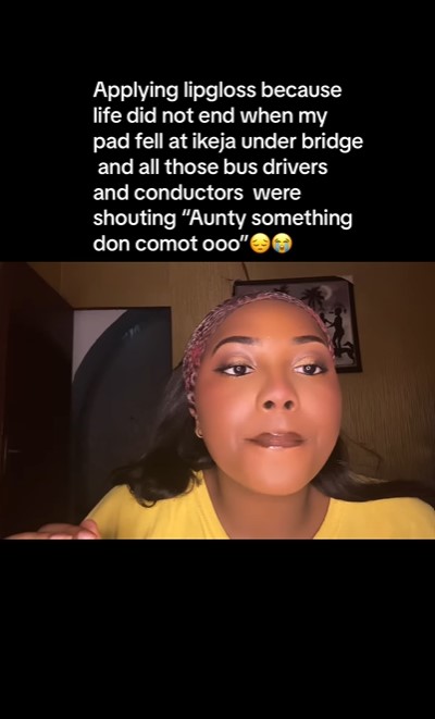  Lady recounts embarrass!ng moment as sanitary pad fell on the road at Ikeja (VIDEO)