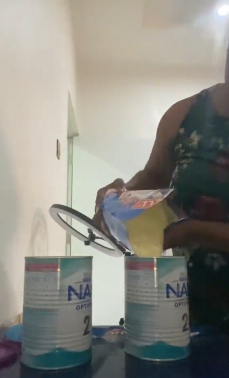 "Does it do the same job?" – Nursing mother reveals how she improvises after receiving money for her baby formula (WATCH)