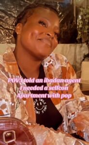 "Bath, eat and sleep" – Lady sh0cked after house agent took her to a modern apartment with attached kitchen and toilet in Ibadan (VIDEO) 