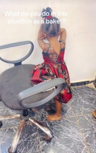 "What do you do in this situation as a baker?" – Nigerian lady in d!lemma as daughter snack on three freshly baked cakes meant for a client (VIDEO)