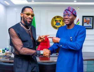 D’banj Meets Sanwo-Olu, Presents Commemorative Plaque for New Album