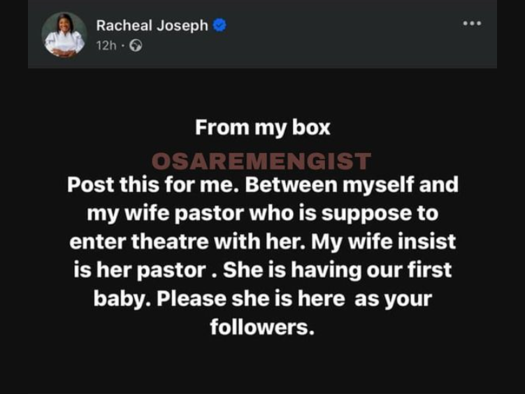 "My wife insists her pastor will follow her to the theatre instead of me for our first baby" – Man seeks public opinion