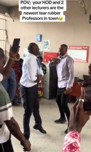 Celebration erúpts as UNIPORT lecturers show off incredible dance steps after Professorial promotion (VIDEO)