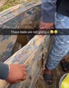 "Best bed NYSC gave me" – Female corps member sh0cked as NYSC orientation camp distributed t0rn mattress for 3 weeks camping (WATCH)