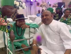 Nollywood actor, Saidi Balogun graces his former partner, Faithia Williams' father's burial ceremony (WATCH)