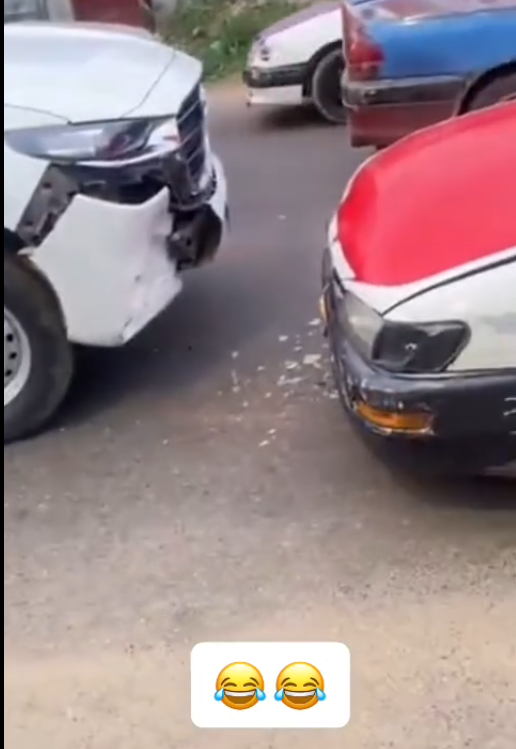 Driver falls into sudden deep "sleep" after bashing an SUV truck (VIDEO)