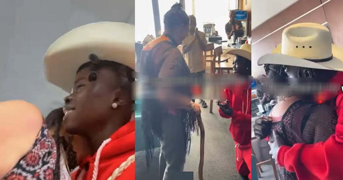 Nigerian Man’s Proposal To His American Partner At The Airport Stúns Viewers (WATCH)