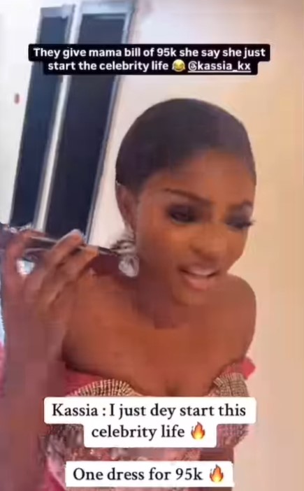 "I just dey start this celebrity life" – Kassia, wife of BBNaija Season 9 winner says after being charged ₦95,000 for a dress (WATCH)