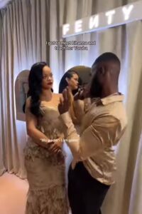 US-based Barbadian singer, Rihanna struggles to speak Yoruba, 'Mo wa pa' as a fan tutors her (VIDEO)