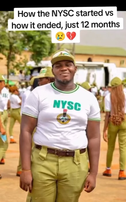 Corps Member's Jaw-Dropping Physique Change After 12-Month of NYSC Service Stúns Online Users (VIDEO)