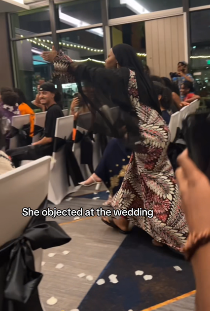 "I think say na only for Nollywood this thing dey happen" – Netizens react to moment guest "objects" to union at a wedding (VIDEO)