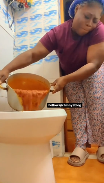 Lady shares how she disposed off freshly made soup because her guest added 'substance' to it (WATCH)