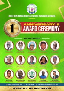 Iperu Remo Education Trust Scheme Management Board Celebrates First Anniversary; To Hold Award Ceremony on November 24th