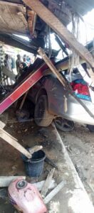 Breaking: Multiple Vehicles Damaged in Sagamu Road Accident, Two Critically Injured