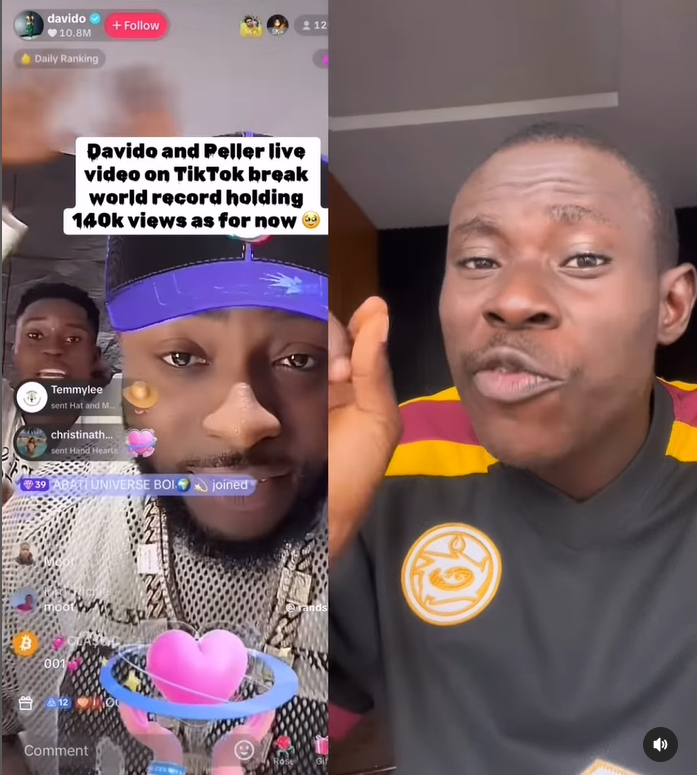 "Peller thank you for helping Davido's Career" – Financial Coach, GehGeh says (WATCH)