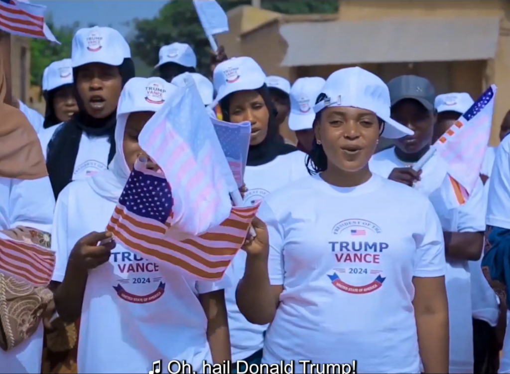 "What is happening in this country?" – Netizens in disbelief as some Northerner youths campaign for Donald Trump on the streets (VIDEO)